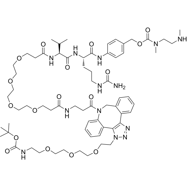 Boc-NH-PEG3-C2-triazole-DBCO-PEG4-VC-PAB-DMEA图片