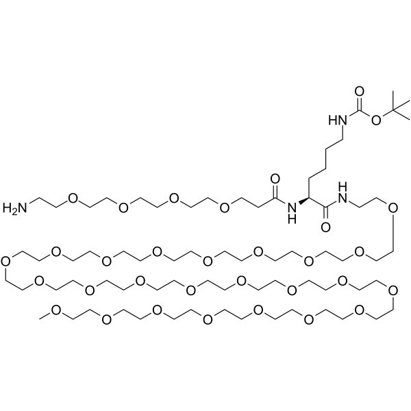 NH2-PEG4-Lys(Boc)-NH-(m-PEG24)图片