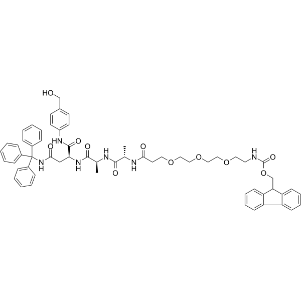 Fmoc-PEG3-Ala-Ala-Asn(Trt)-PAB图片