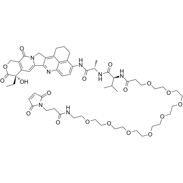 Mal-PEG8-amide-Val-Ala-(4-NH2)-Exatecan图片