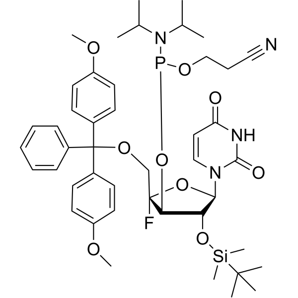DMTr-4'-F-U-CED-TBDMS phosphoramidite图片