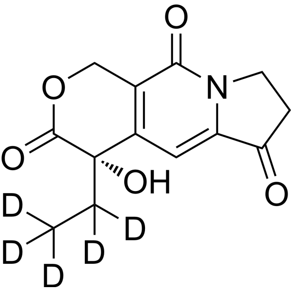 (S)-4-Ethyl-4-hydroxy-7,8-dihydro-1H-pyrano[3,4-f]indolizine-3,6,10(4H)-trione-d5图片