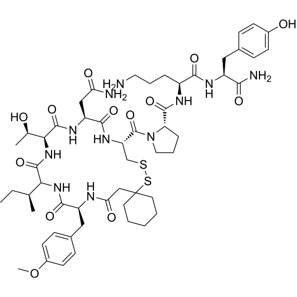 (d(CH2)51,Tyr(Me)2,Thr4,Orn8,Tyr-NH29)-Vasotocin图片