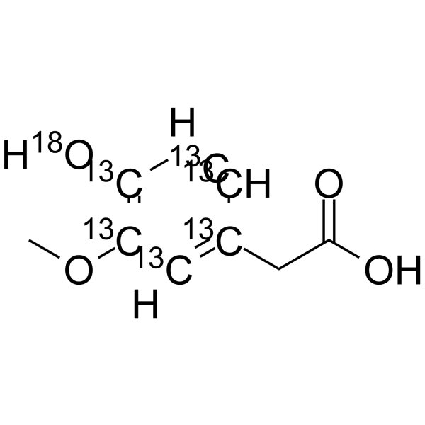 Homovanillic acid-13C6,18O图片