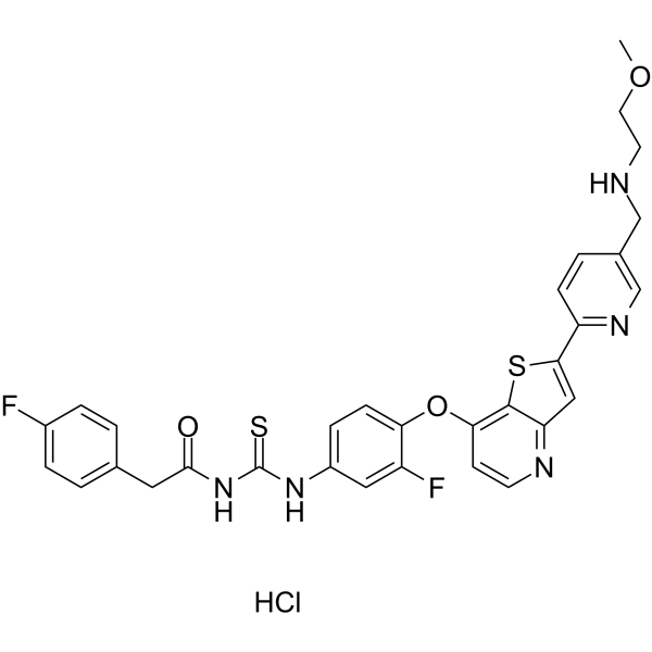 Glesatinib hydrochloride图片