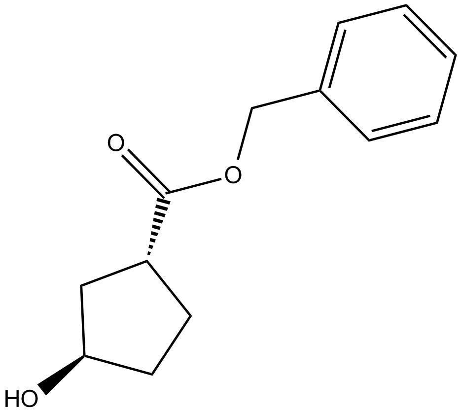 (1R,3R)-3-Hydroxycyclopentane carboxylic acid benzyl ester图片