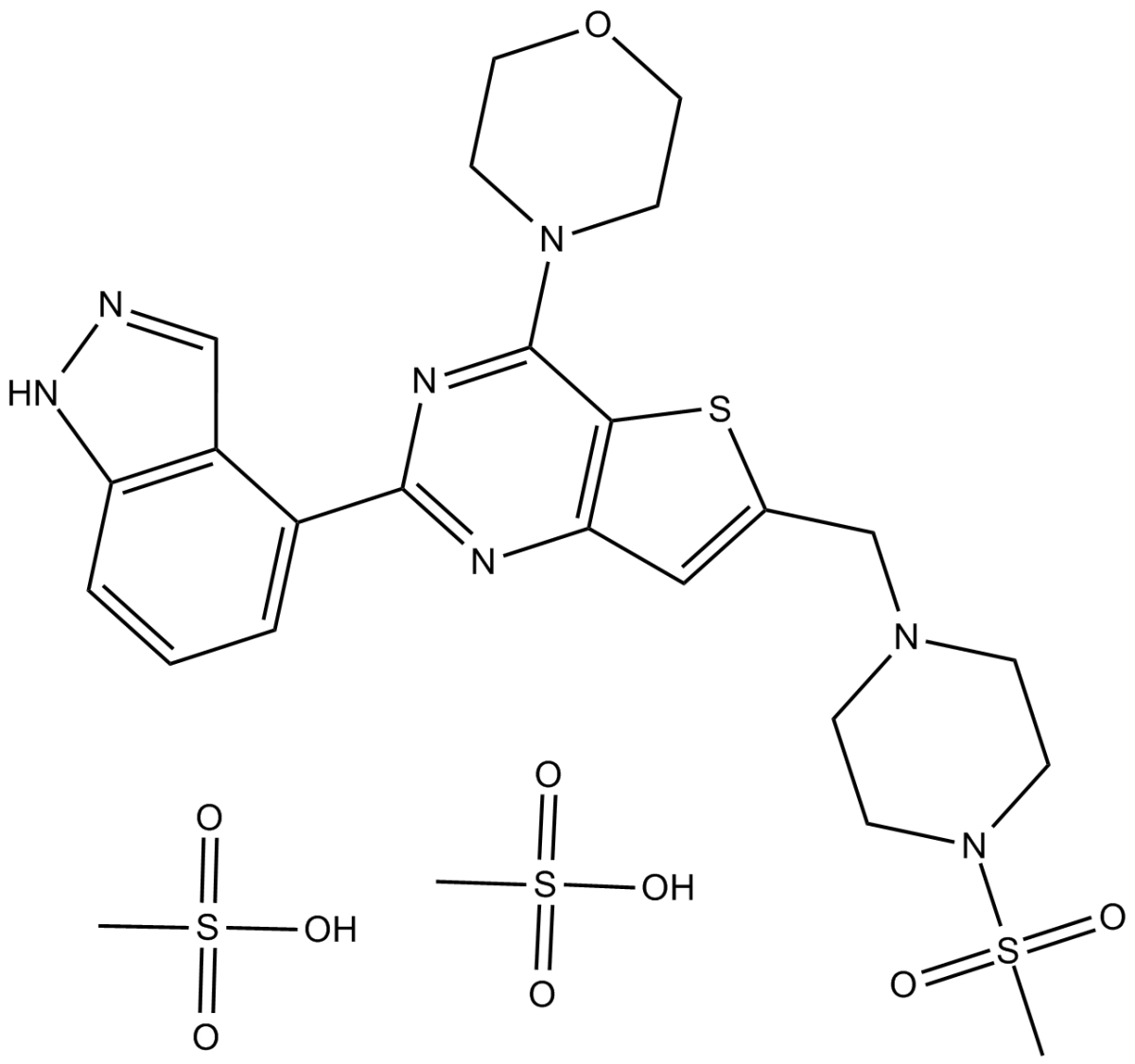 GDC-0941 dimethanesulfonate图片