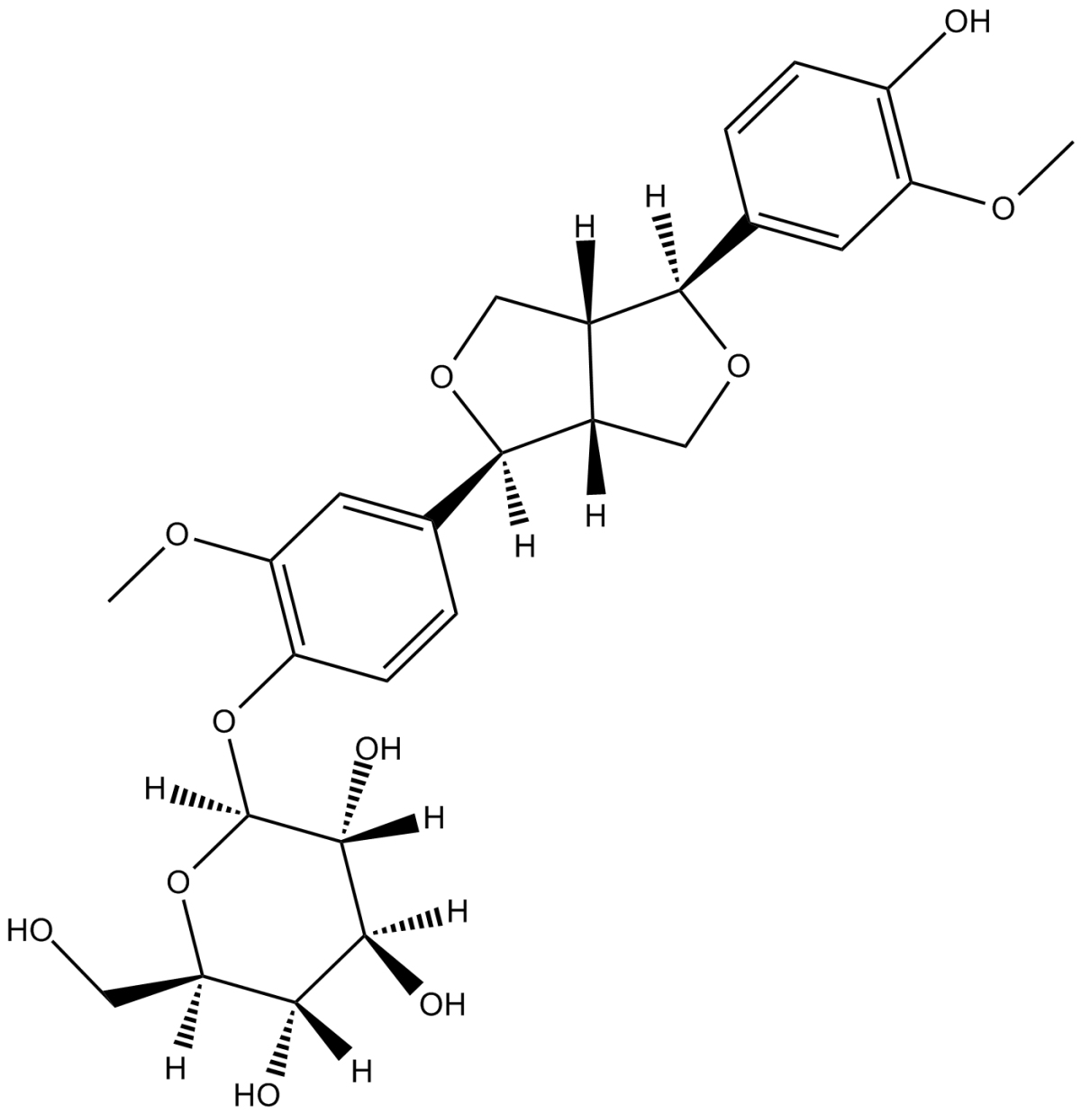 (+)-Piresil-4-O-beta-D-glucopyraside图片