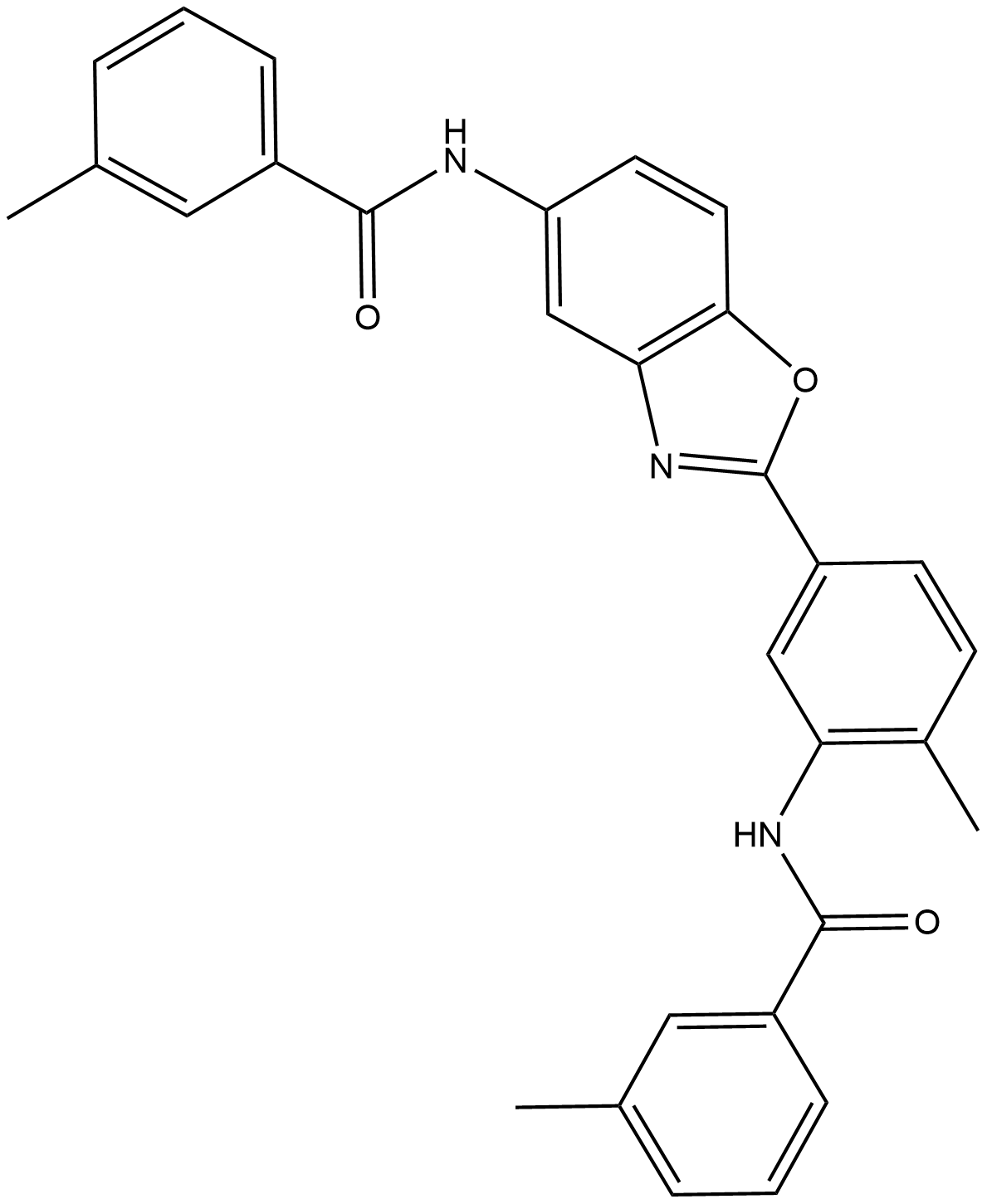 3-METHYL-N-{2-METHYL-5-[5-(3-METHYLBENZAMIDO)-1,3-BENZOXAZOL-2-YL]PHENYL}BENZAMIDE图片