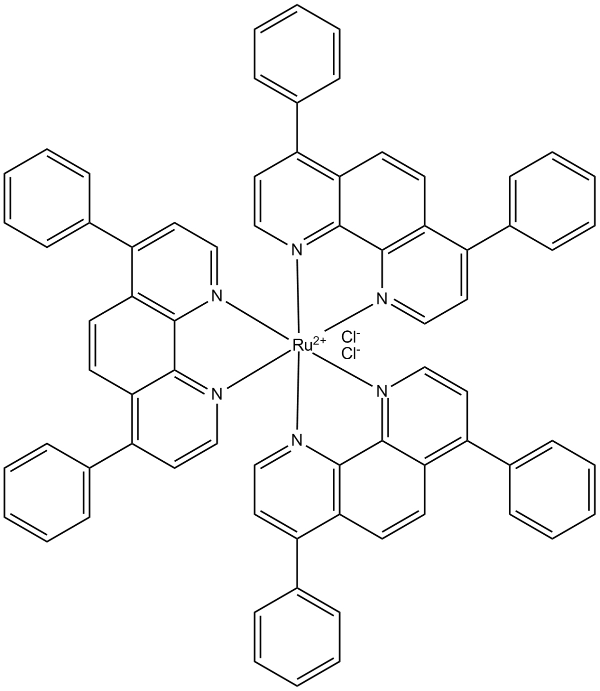 Tris(4,7-diphenyl-1,10-phenanthroline)ruthenium II dichloride complex图片