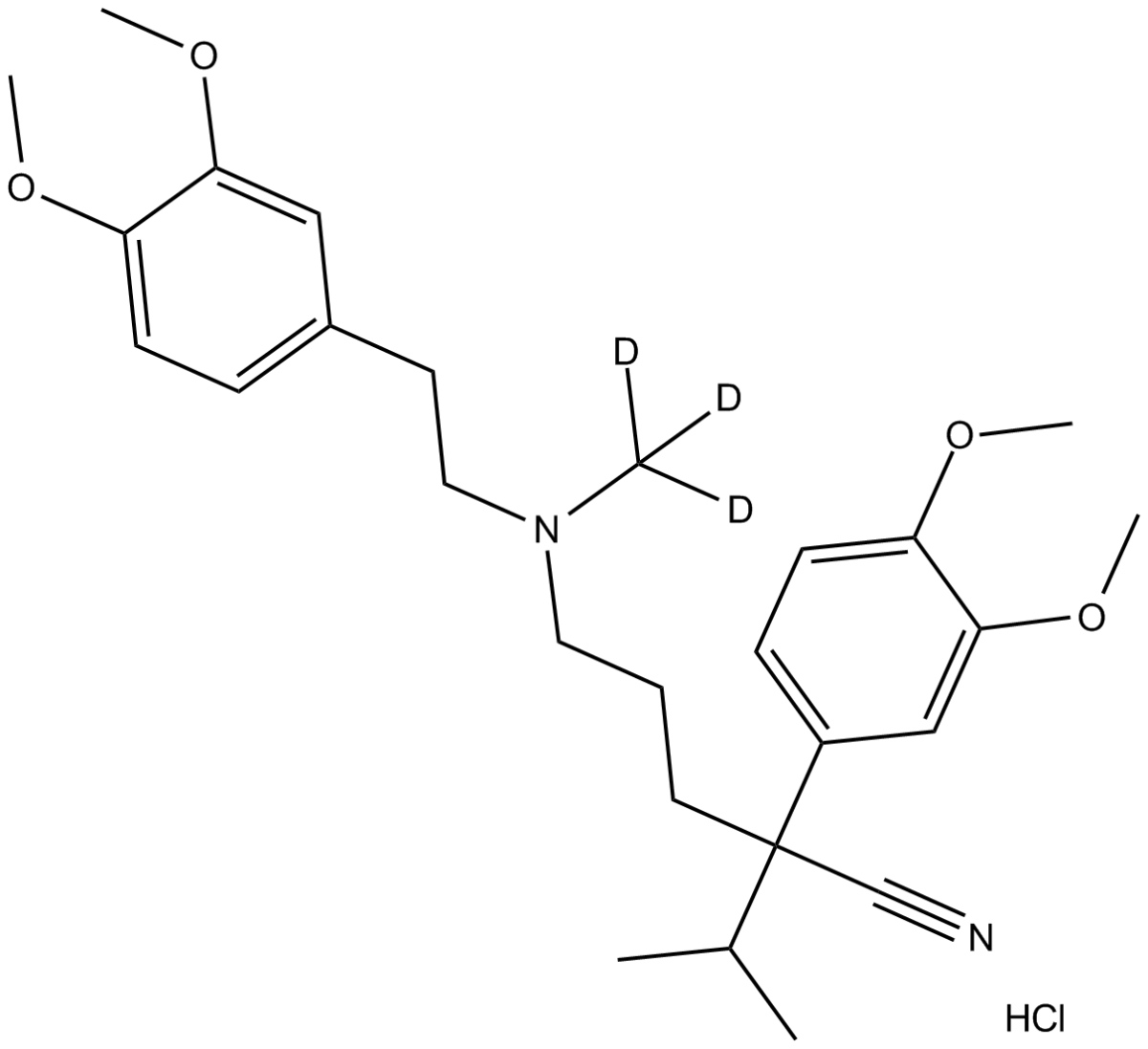 (±)-Verapamil-d3(hydrochloride)图片