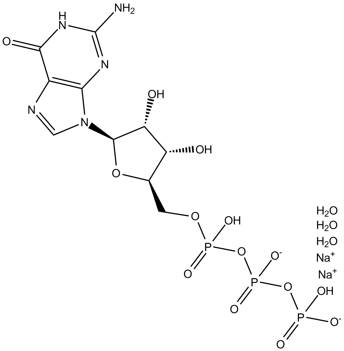 Guanosine 5′-triphosphate(sodium salt hydrate)图片