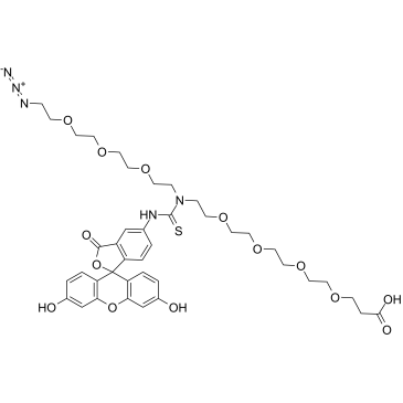 N-(Azido-PEG3)-N-Fluorescein-PEG4-acid图片