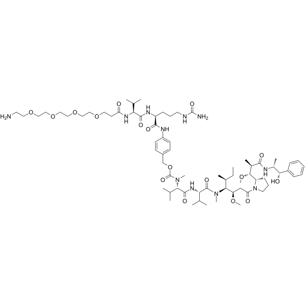 Amino-PEG4-Val-Cit-PAB-MMAE图片