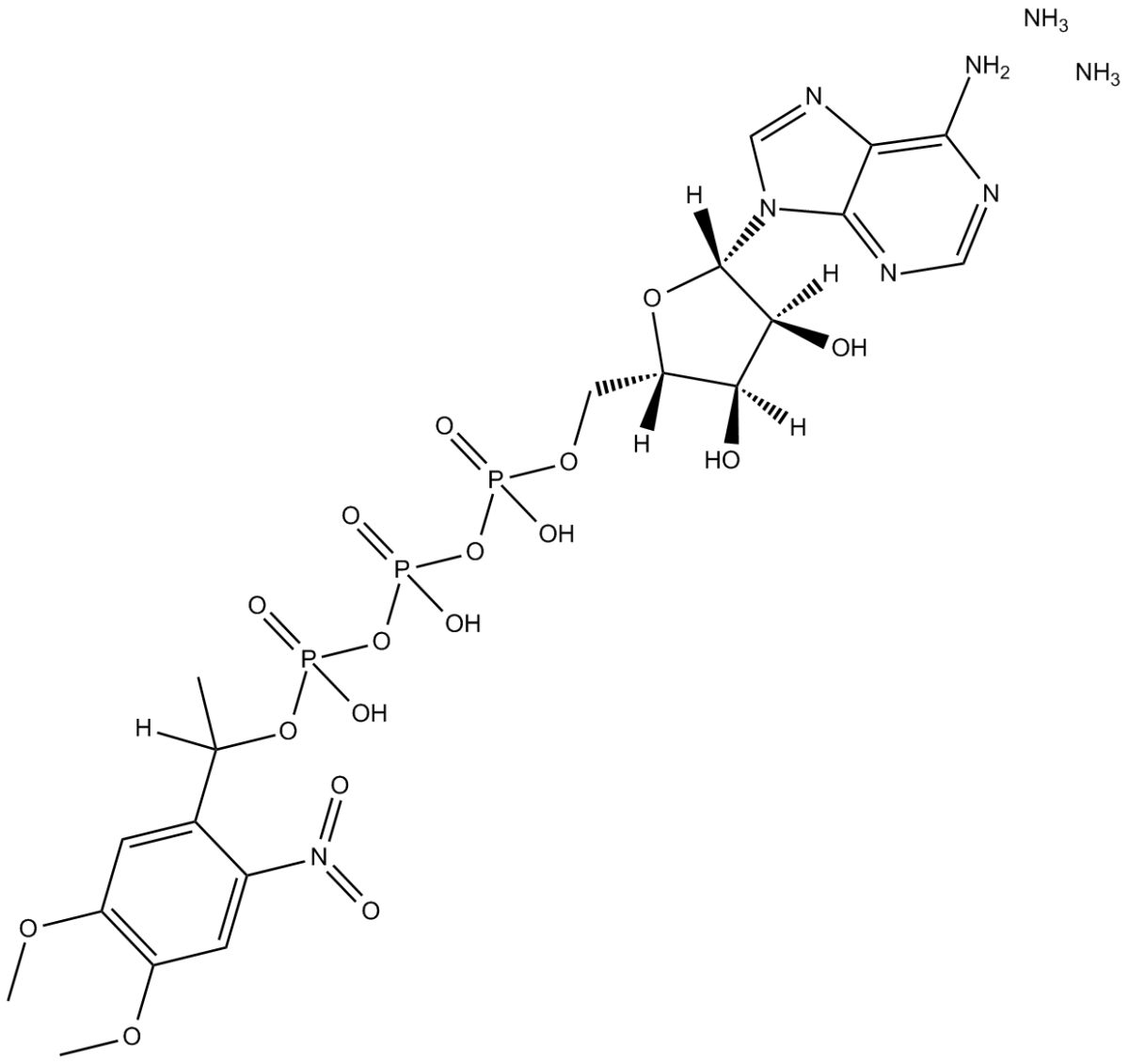 DMNPE-caged ATP diammonium salt图片