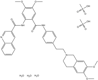 Tariquidar methanesulfonate,hydrate图片