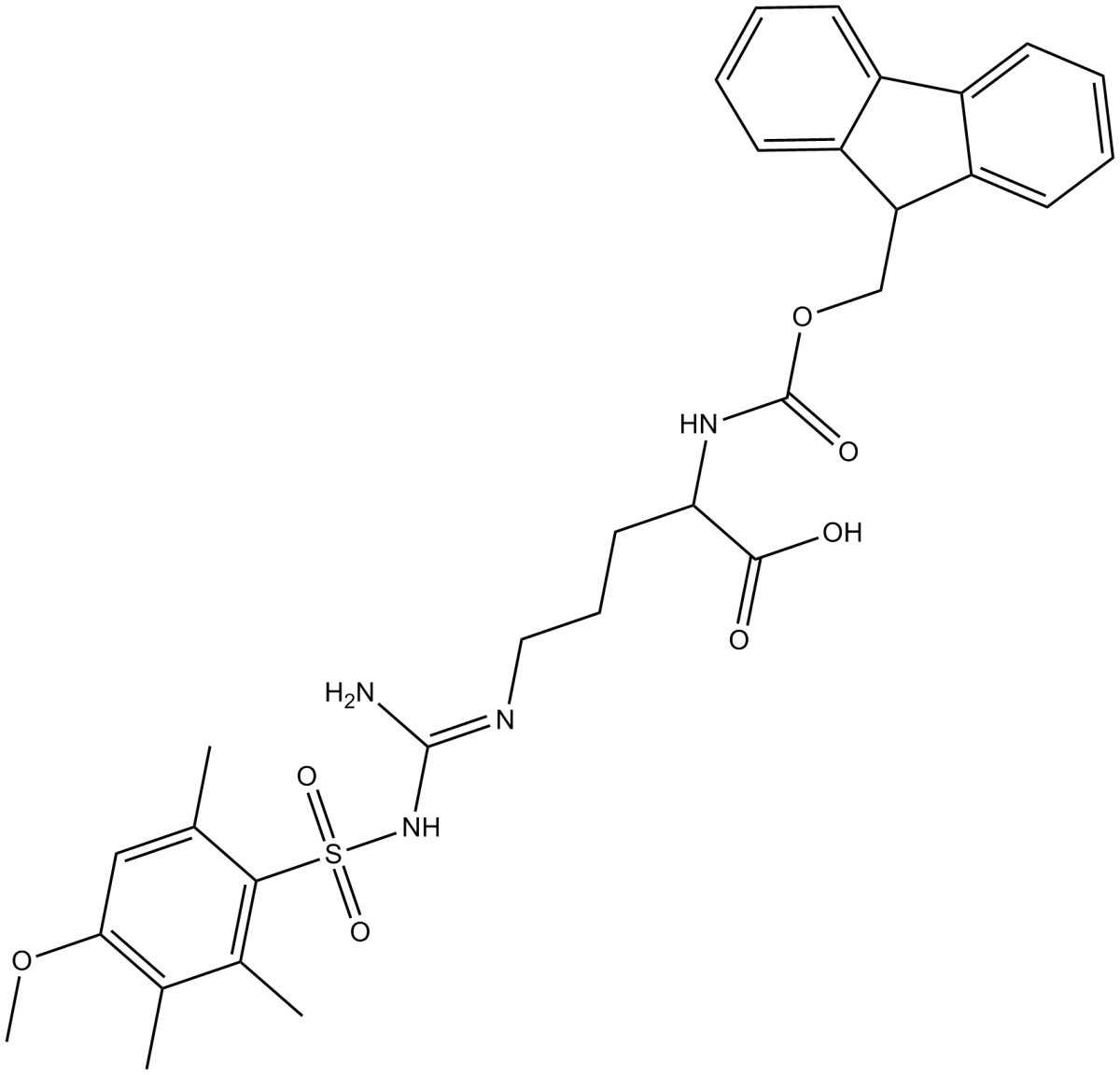 Fmoc-Arg(Mtr)-OH图片