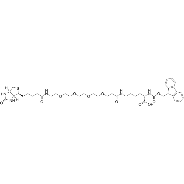 Fmoc-Lys(biotin-PEG4)-OH图片