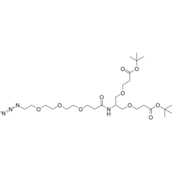 N-(Azido-PEG3)-N-bis(PEG1-t-butyl ester)图片