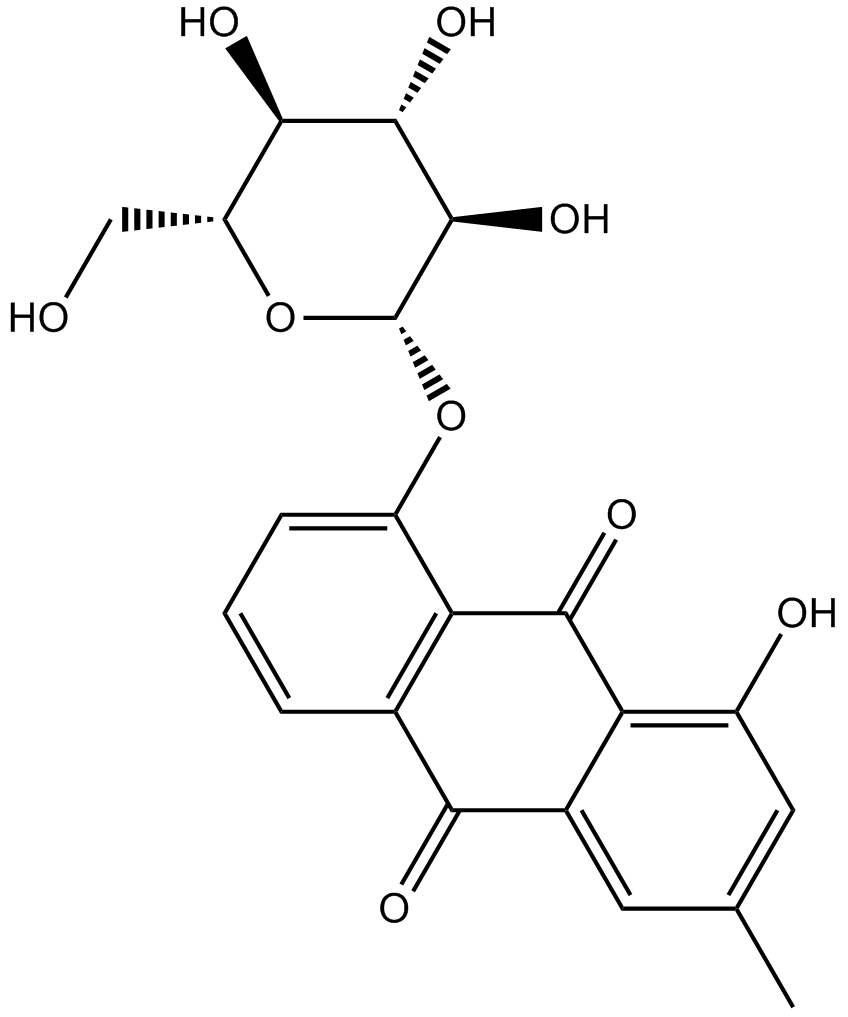 Chrysophanol-8-O-β-D-glucopyranoside图片