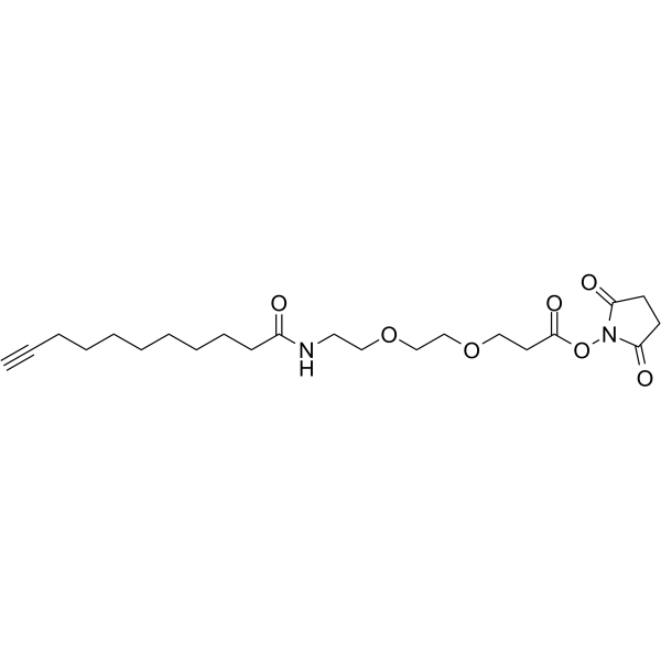 Propargyl-C8-amido-PEG2-NHS ester图片
