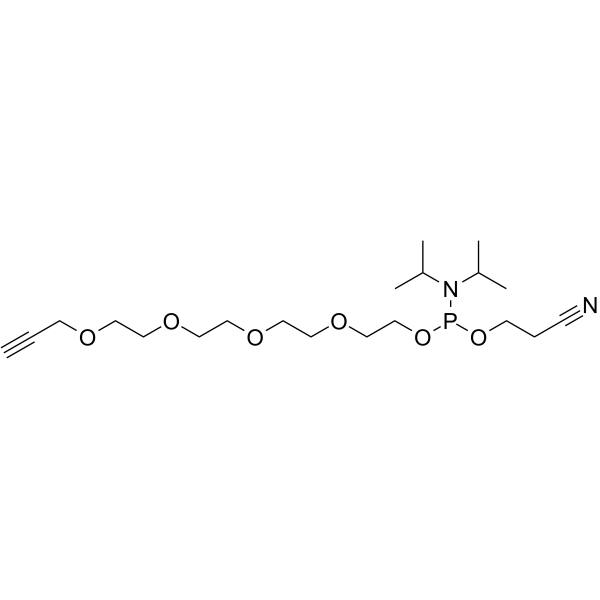 Propargyl-PEG5-1-o-(b-cyanoethyl-n,n-diisopropyl)phosphoramidite图片