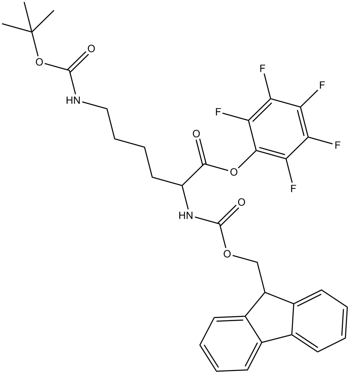 Fmoc-D-Lys(Boc)-OPfp图片