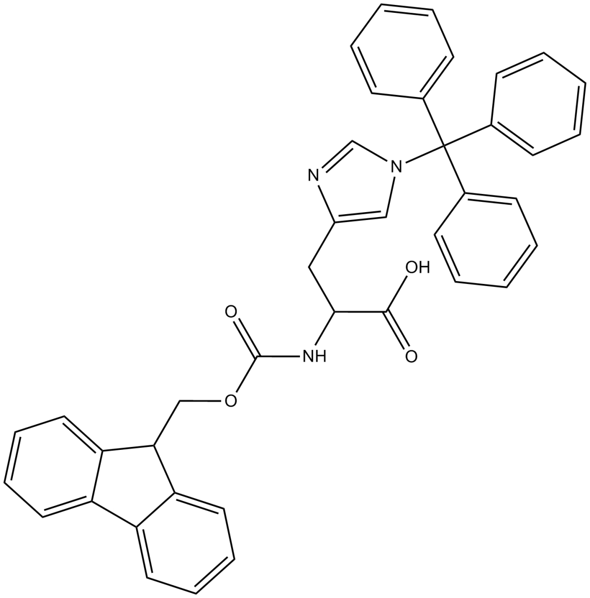 Fmoc-D-His(Trt)-OH图片