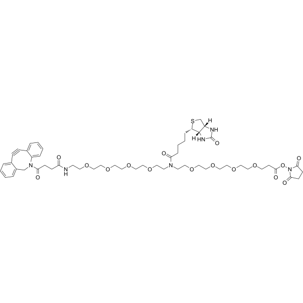 N-(DBCO-PEG4)-N-Biotin-PEG4-NHS图片