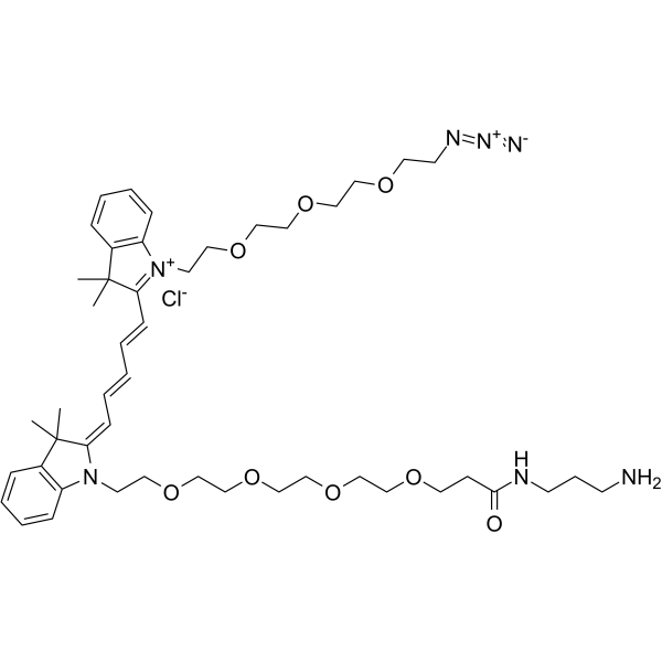 N-(azide-PEG3)-N'-(Amine-C3-Amide-PEG4)-Cy5图片
