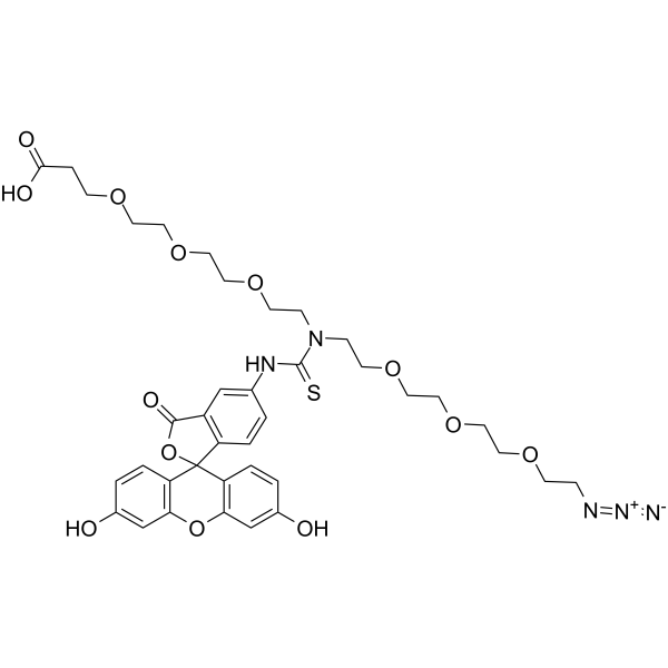 N-(Azido-PEG3)-N-Fluorescein-PEG3-acid图片