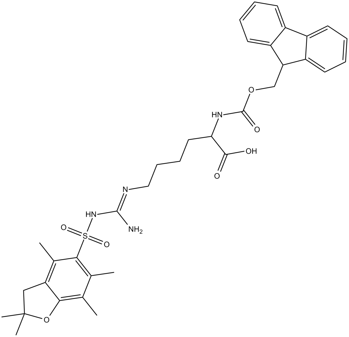 Fmoc-β-homo-Arg(Pbf)-OH图片