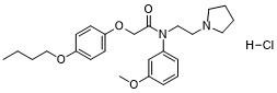 Acetamide,N-(m-anisyl)-2-(p-butoxyphenoxy)-N-(2-(1-pyrrolidinyl)ethyl)-,hydrochloride图片