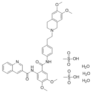 Tariquidar methanesulfonate hydrate(XR9576)图片