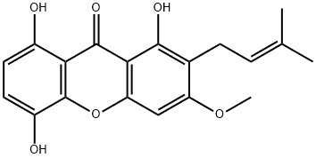 1,5,8-Trihydroxy-3-methoxy-2-prenylxanthone图片