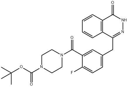 tert-Butyl 4-(2-fluoro-5-((4-oxo-3,4-dihydrophthalazin-1-yl)methyl)benzoyl)piperazine-1-carboxylate图片