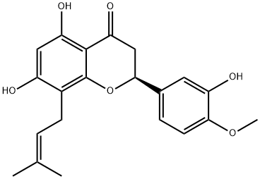 5,7,3'-Trihydroxy-4'-methoxy-8-prenylflavanone图片