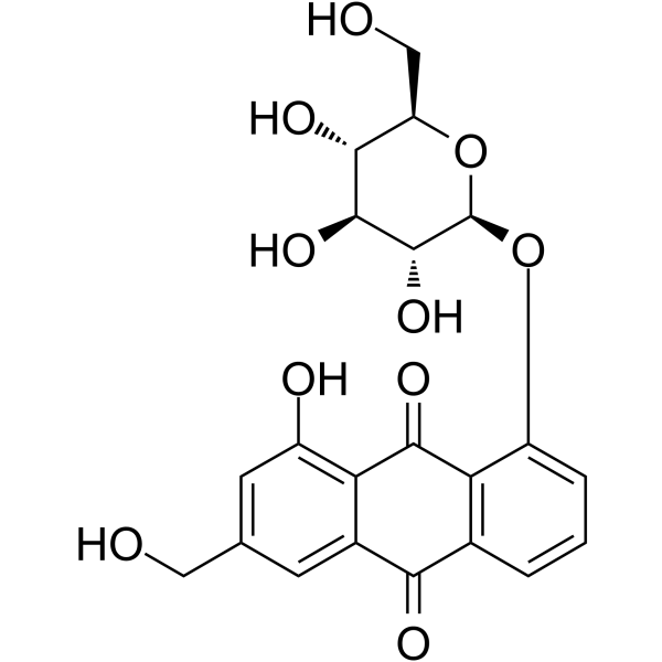 Aloe-emodin-8-O-β-D-glucopyranoside图片