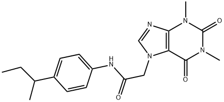 N-(4-sec-butylphenyl)-2-(1,3-dimethyl-2,6-dioxo-1,2,3,6-tetrahydro-7H-purin-7-yl)acetamide(5861528)图片