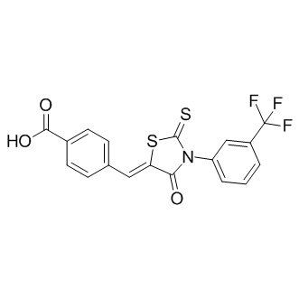 4-({4-oxo-2-thioxo-3-[3-(trifluoromethyl)phenyl]-1,3-thiazolidin-5-ylidene}methyl)benzoic acid(6078358)图片
