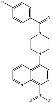 5-[4-(4-chlorobenzoyl)-1-piperazinyl]-8-nitroquinoline(6133799)图片