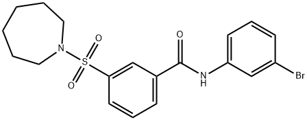 3-(1-azepanylsulfonyl)-N-(3-bromophenyl)benzamide(6672313)图片