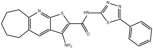 3-amino-N-(5-phenyl-1,3,4-thiadiazol-2-yl)-6,7,8,9-tetrahydro-5H-cyclohepta[b]thieno[3,2-e]pyridine-2-carboxamide(6679064)图片
