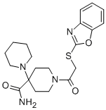 1'-[(1,3-benzoxazol-2-ylthio)acetyl]-1,4'-bipiperidine-4'-carboxamide(7671075)图片