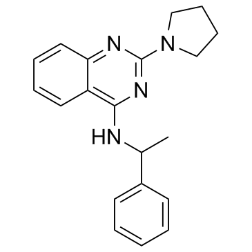 N-(1-phenylethyl)-2-(1-pyrrolidinyl)-4-quinazolinamine(7725466)图片