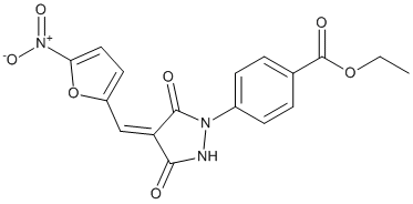 ethyl 4-{4-[(5-nitro-2-furyl)methylene]-3,5-dioxo-1-pyrazolidinyl}benzoate(5631437)ͼƬ
