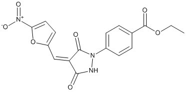 ethyl 4-{4-[(5-nitro-2-furyl)methylene]-3,5-dioxo-1-pyrazolidinyl}benzoate(5631437)图片