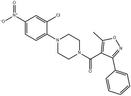 1-(2-chloro-4-nitrophenyl)-4-[(5-methyl-3-phenyl-4-isoxazolyl)carbonyl]piperazine(5713492)图片