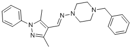 4-benzyl-N-[(3,5-dimethyl-1-phenyl-1H-pyrazol-4-yl)methylene]-1-piperazinamine(5786262)图片