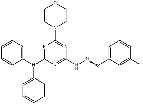 3-iodobenzaldehyde [4-(diphenylamino)-6-(4-morpholinyl)-1,3,5-triazin-2-yl]hydrazone(5114069)图片